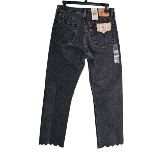 Women's - Levi's 501 High Rise Straight Leg Cropped Jeans, Size 28 x 26 - Picture 9 of 9